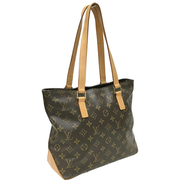 Louis Vuitton Cabas Piano Monogram Tote Bag Shoulder Leather Brown
